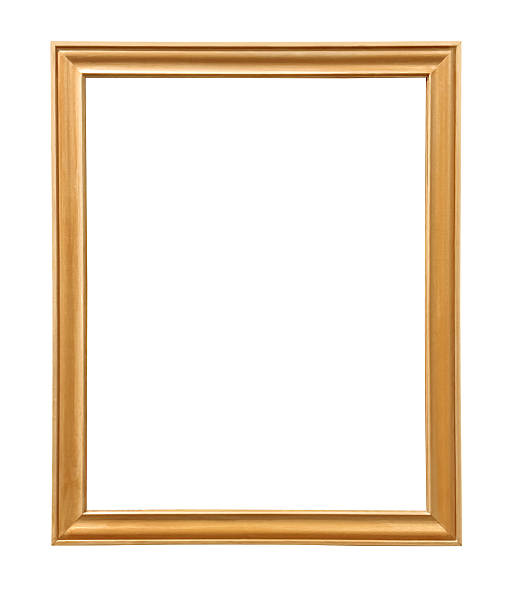 istock Golden square picture frame with transparent background 2252926871
