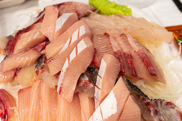 istock slices of Japaese amberjack sashimi 2252940655