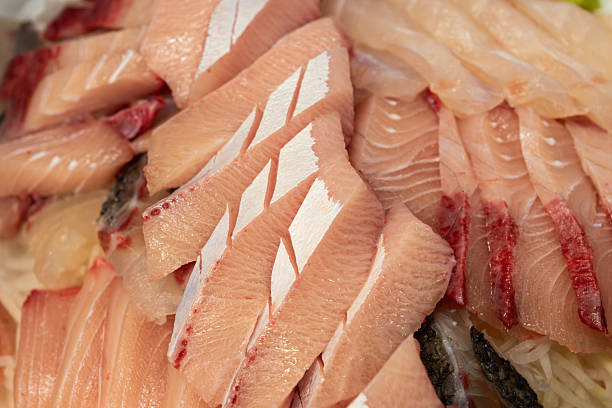 istock slices of Japaese amberjack sashimi 2252940760