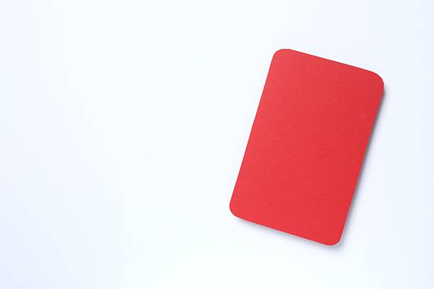istock Red paper card on white background 2252943706
