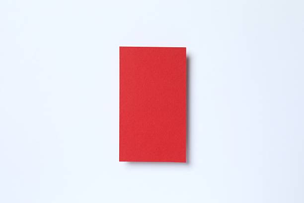 istock Red paper card on white background 2252943743
