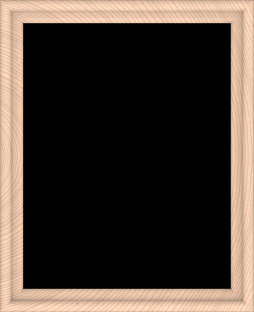 Wooden (cilegio) frame. (Isolated with clipping path.)