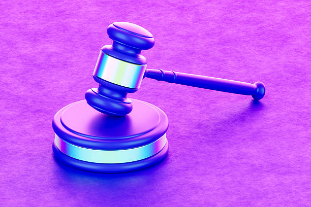istock Gavel on Neon Background Justice and Law Concept 2252952806