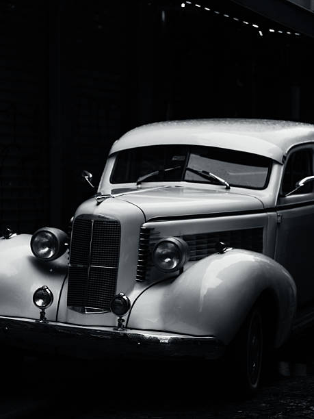 istock Vintage Car in Dark Urban Setting 2252952812