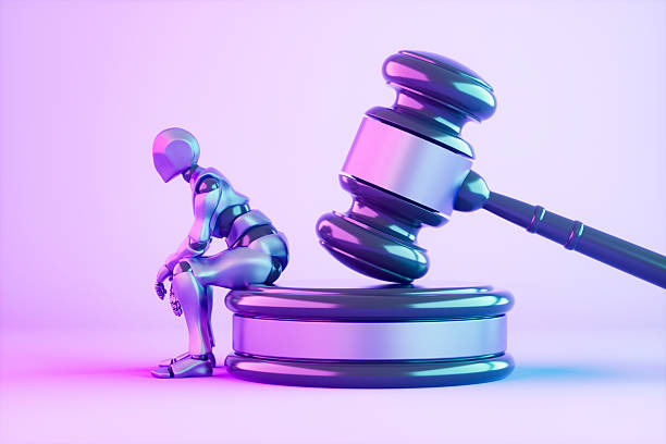 istock Gavel and Robot, Artificial Intelligence and Law Concept 2252952823