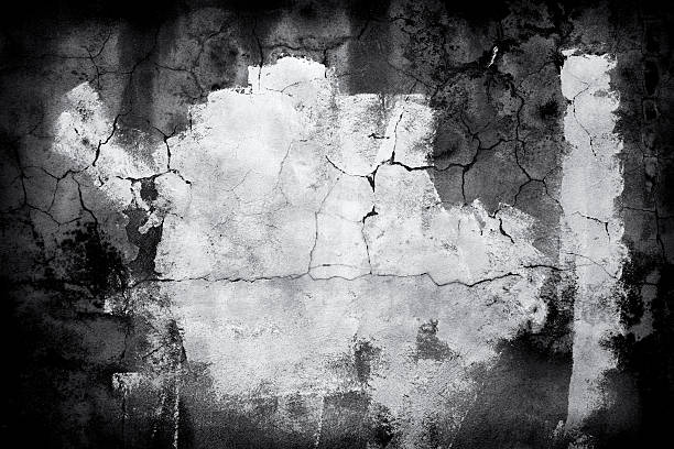Old white painted concrete wall texture  on dark cement wall Textured abstract light grunge background from benidorm town in spain