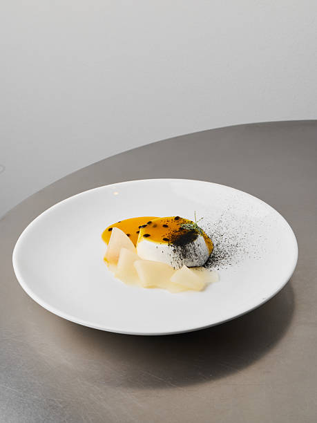 istock Stylish pastry adorned with smooth custard and vivid passionfruit 2252955394