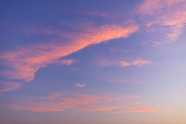 The backdrop features a sky and clouds of various colors during sunrise and sunset,Sunset sky for background or sunrise sky and cloud at morning.