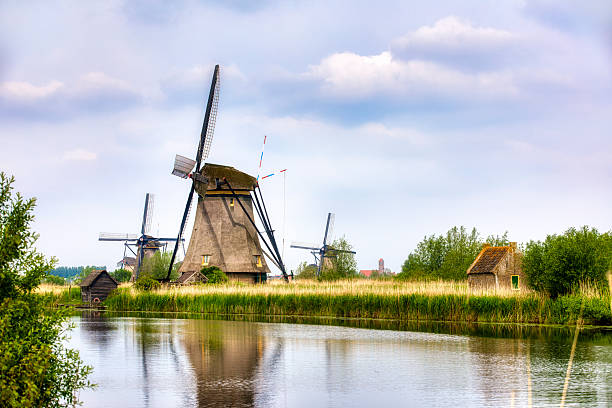 istock Old, Charming Windmills in Kinderdijk, Netherlands 2252961423
