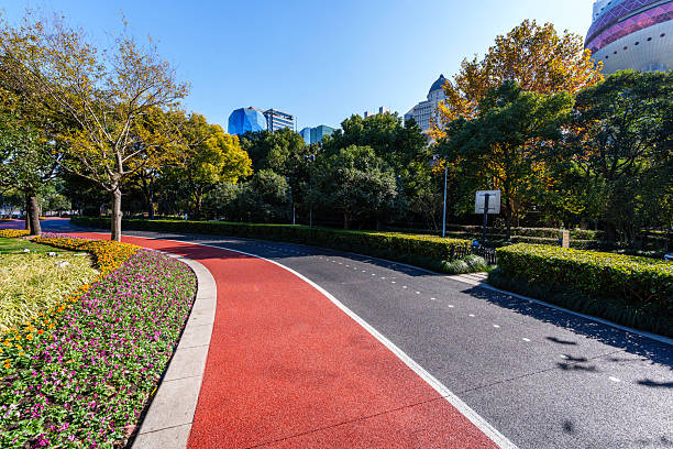 Running track in the city park