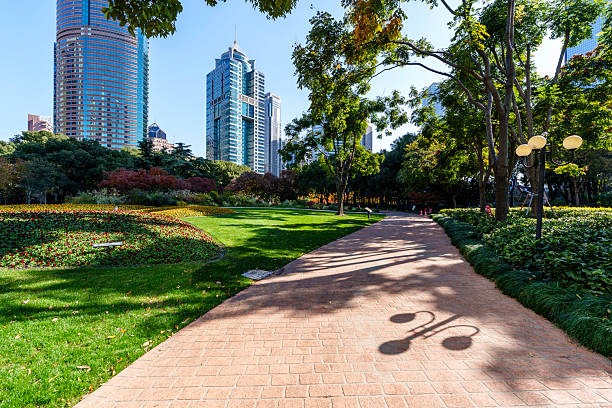 Running track in the city park