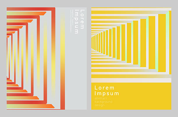 abstract perspective continuous stripe psychedelic effect pattern poster background collection