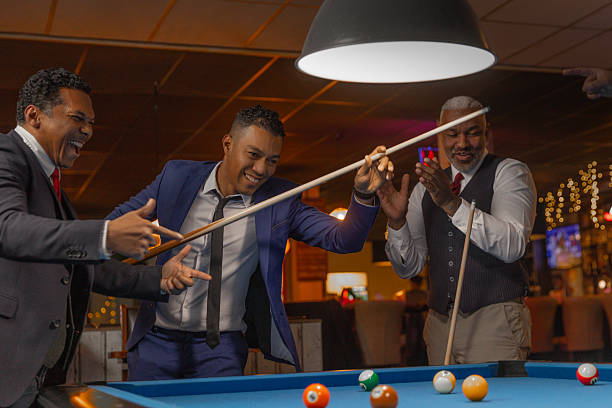 istock Black men friends at a pool hall 2252981759