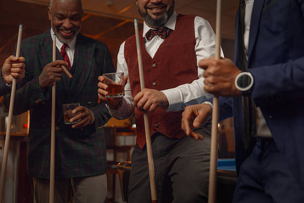 istock Black men friends at a pool hall 2252981872