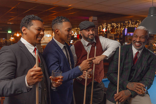 istock Black men friends at a pool hall 2252981882