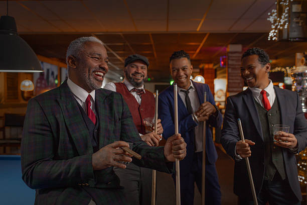 istock Black men friends at a pool hall 2252982053