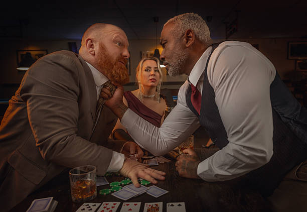 Physical disagreement on the poker table and cards