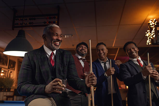 istock Black men friends at a pool hall 2252984707