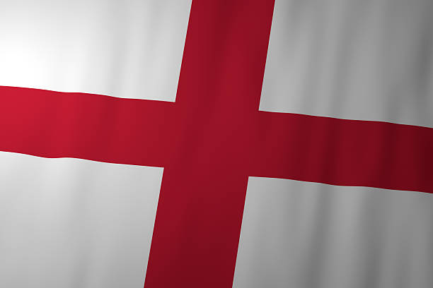 The national flag of England displaying a red St George’s Cross on a white field. The image represents English national identity, history, and cultural heritage.