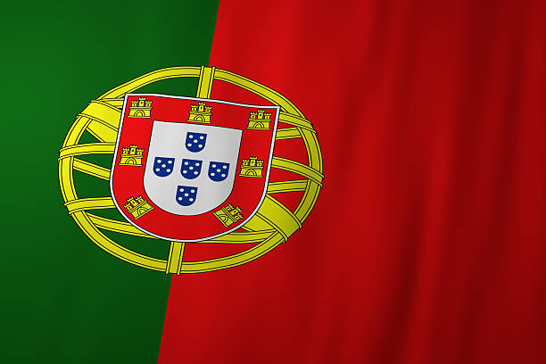 The national flag of Portugal featuring green and red vertical fields with the Portuguese coat of arms centered over an armillary sphere. This historic design reflects Portugal’s maritime heritage, sovereignty, and national identity.