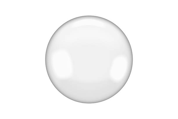 istock Big translucent gray 3D crystal glass ball sphere with glares 2253001911