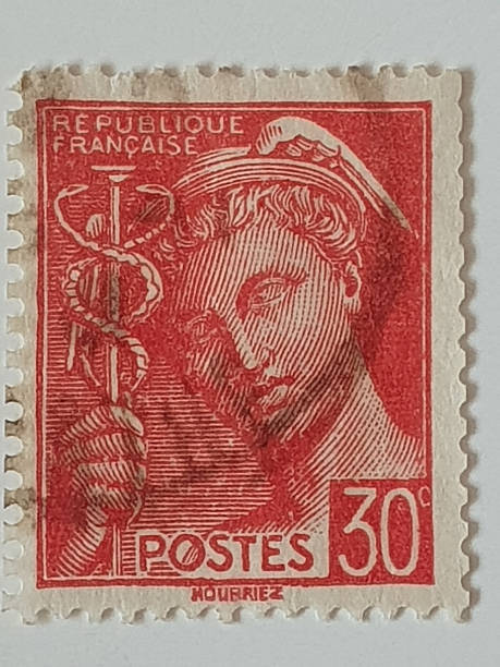 istock France 30 Centimes Postage Stamp Engraved by Mourriez 2253005759