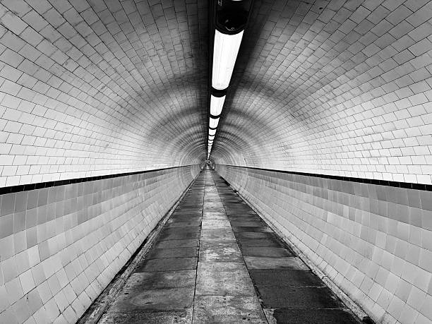A pedestrian walkway under the River Tyne at Newcastle Upon Tyne