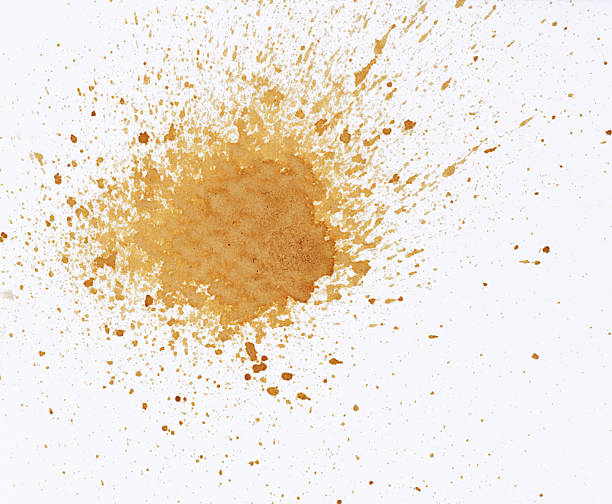 istock A large stain and small splashes of coffee on white paper 2253013779