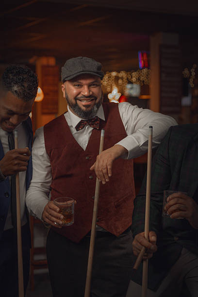 istock Black men friends at a pool hall 2253017097