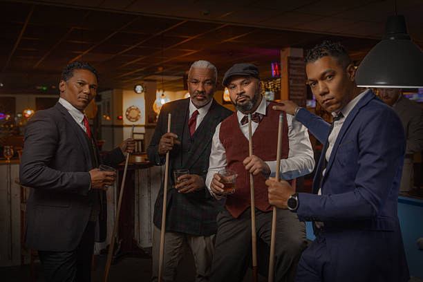 istock Black men friends at a pool hall 2253017098