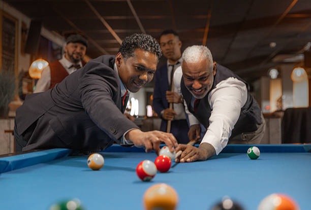 istock Black men friends at a pool hall 2253017099