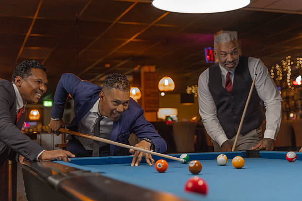 istock Black men friends at a pool hall 2253017113