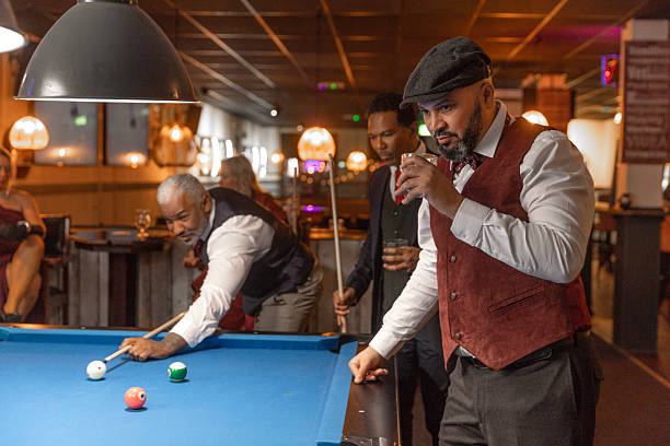 istock Black men friends at a pool hall 2253017115