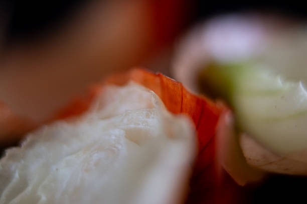 Macro photograph of a cut onion.