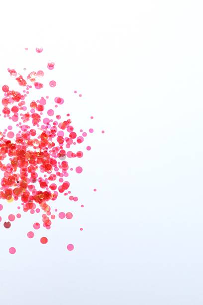 istock Beautiful pink confetti on a white background 2253031609