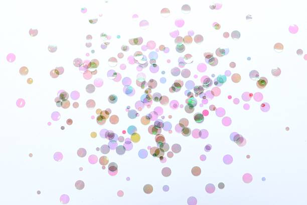 istock Beautiful pink confetti on a white background 2253031616