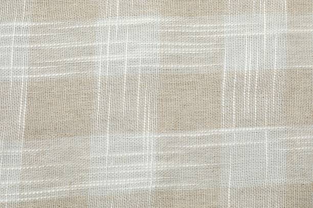 istock Beige fabric checkered background, close up view 2253033859