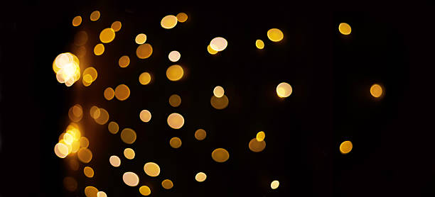 istock Xmas light or flying lantern festival on night background. 2253034948