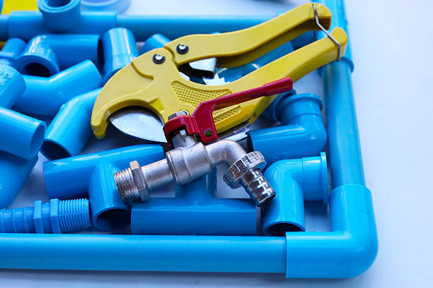 Water shut-off valve damaged or in bad condition after many years in use at home. It must be replaced with a new one.