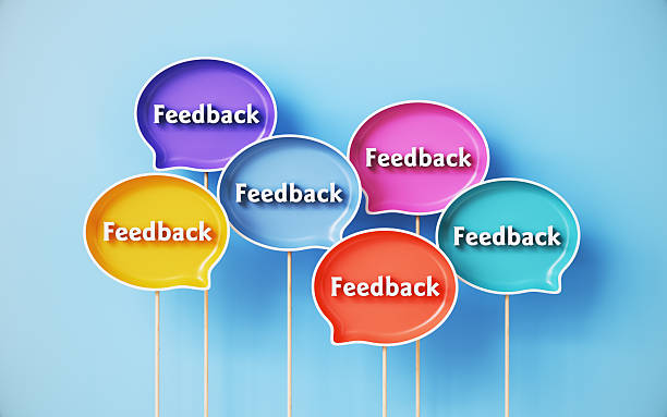 istock Feedback Written on Colorful Speech Bubbles Over Blue Background 2253049674
