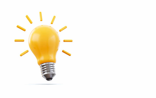 istock Yellow Light Bulb Isolated on White Background. (Clipping Path Object+Shadow) 2253049798
