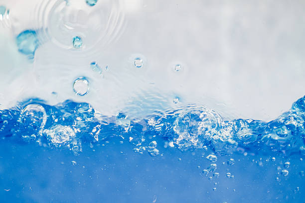 istock Closeup Transparent blue clear water surface texture with ripples. Abstract​ of​ surface​ blue​ splashes and bubbles​ water waves  reflected​ with​ sunlight​ 2253054991