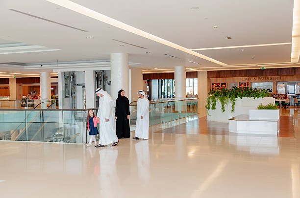 istock Middle Eastern Three Generation Family Walking Together in Modern Shopping Mall 2253058280