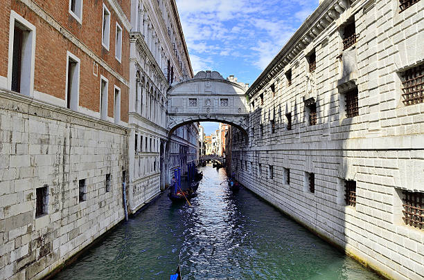 The Ponte Ponte dei Sospiri (Bridge of Sighs) in Venice, Italy