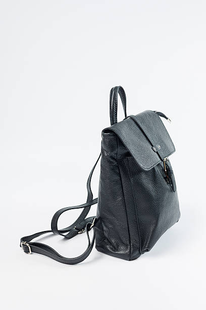 istock Black backpack women's bag, women's backpack, gray women's backpack. Women's bag isolated on white background. The bag is isolated on a white background. 2253066555