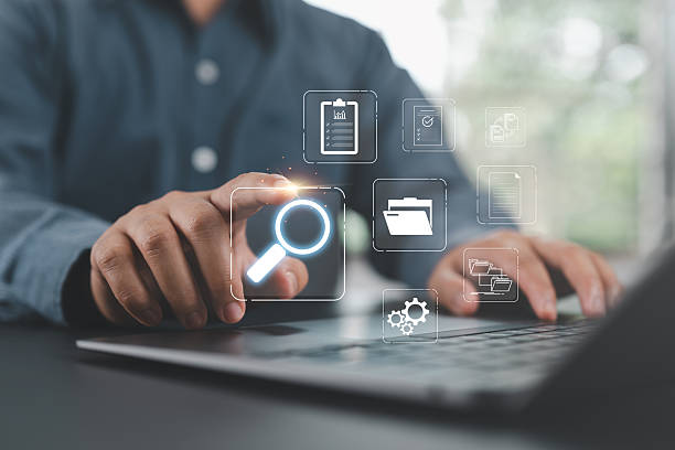istock Accountant Audit documents, quality assessment management With a checklist, business document evaluation process, market data report analysis and consulting, plan review process, assess correctness 2253068638