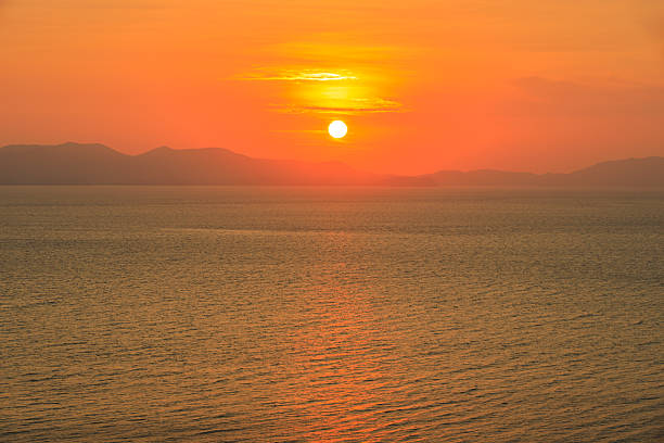 istock Sunset or sunrise on the sea , Twilight sky 2253072991