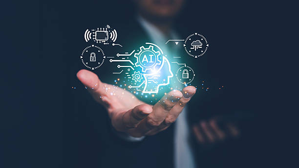 istock AI tools for developing business organizations to manage big data and online networks worldwide. Businessman hand connecting AI to access data. 2253076226