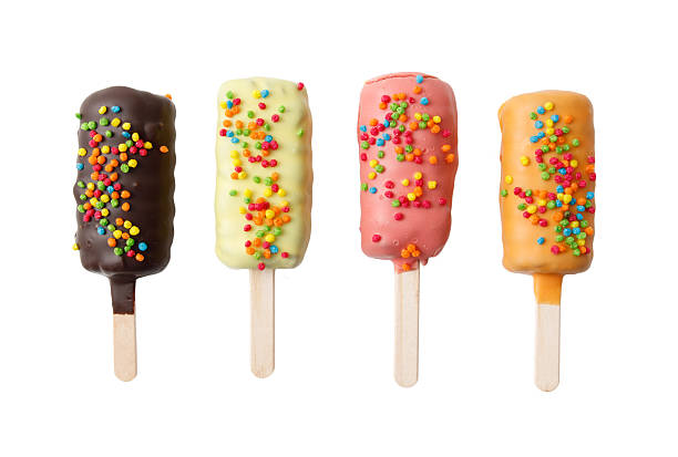 istock Four different colored ice cream sticks with sprinkles on top 2253076567