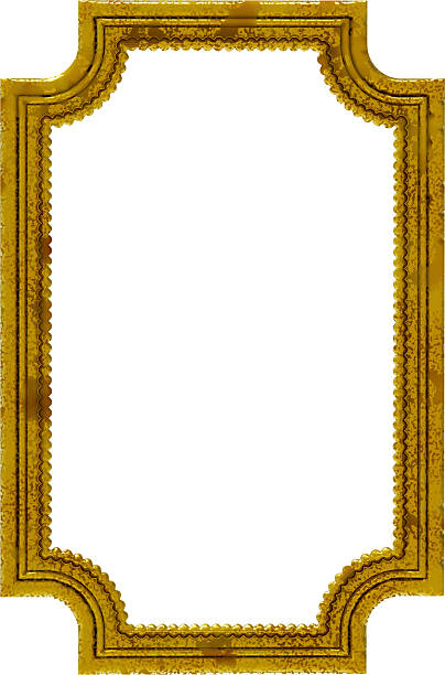 Vintage decorative frame for a picture or photo on a pure white background